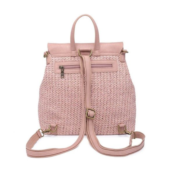 Woven Convertible Backpack with Flapover Closure main image 5